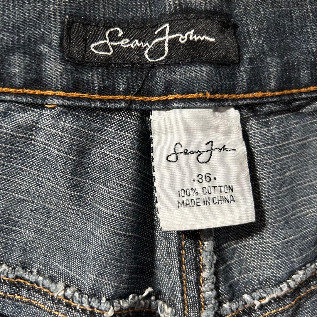 B系! 00s Sean John ショーンジョン 極太 バギー デニム W36