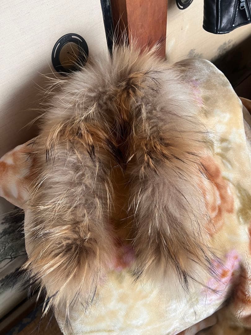 DANTON フード付きダウンジャケット ネイビー