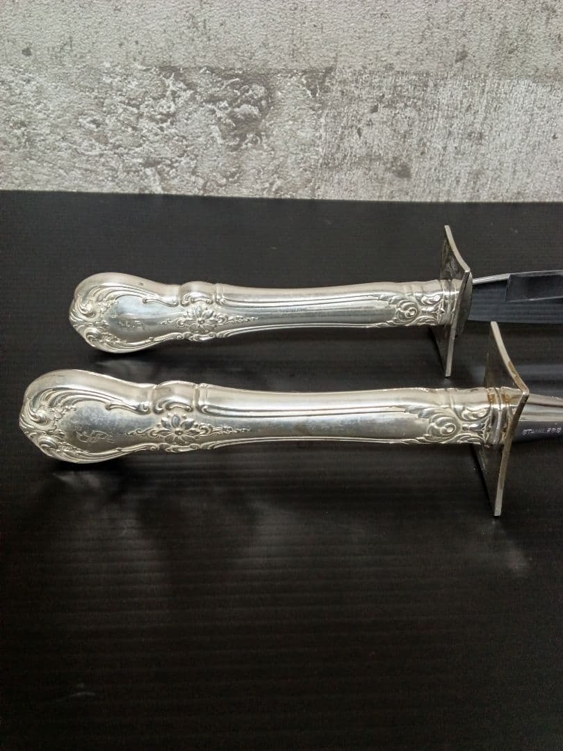 【純銀ハンドル】 カービングナイフ&フォーク