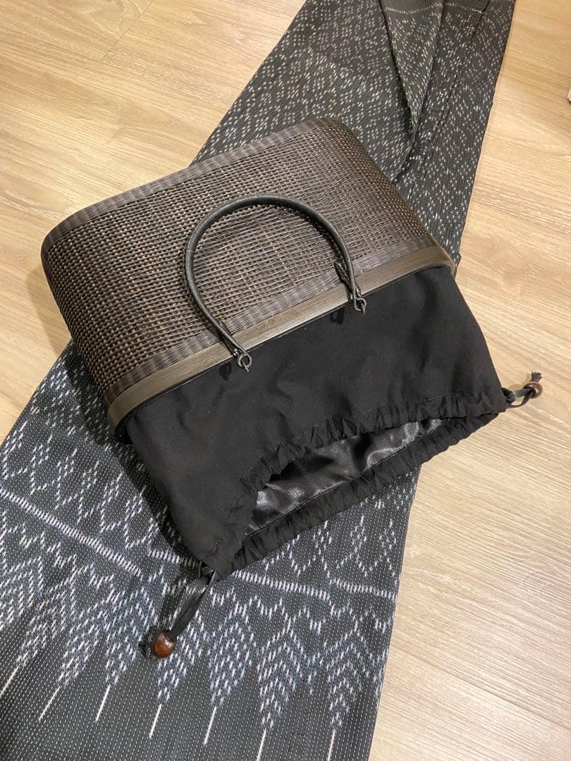 【新品】 タイ王室御用達　高級　プラニー工房　茶籠 竹　着物　かごバック 夏