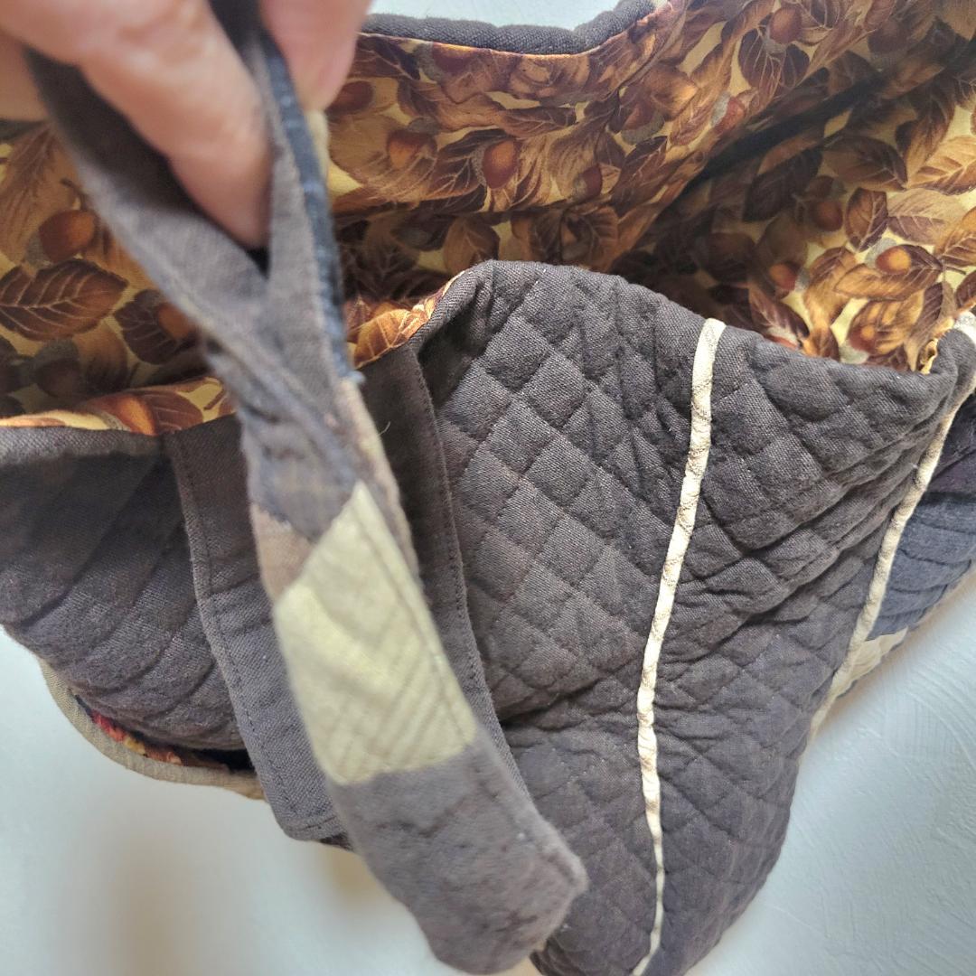 先染生地の創作バック　パッチワークバック　創作トートバック