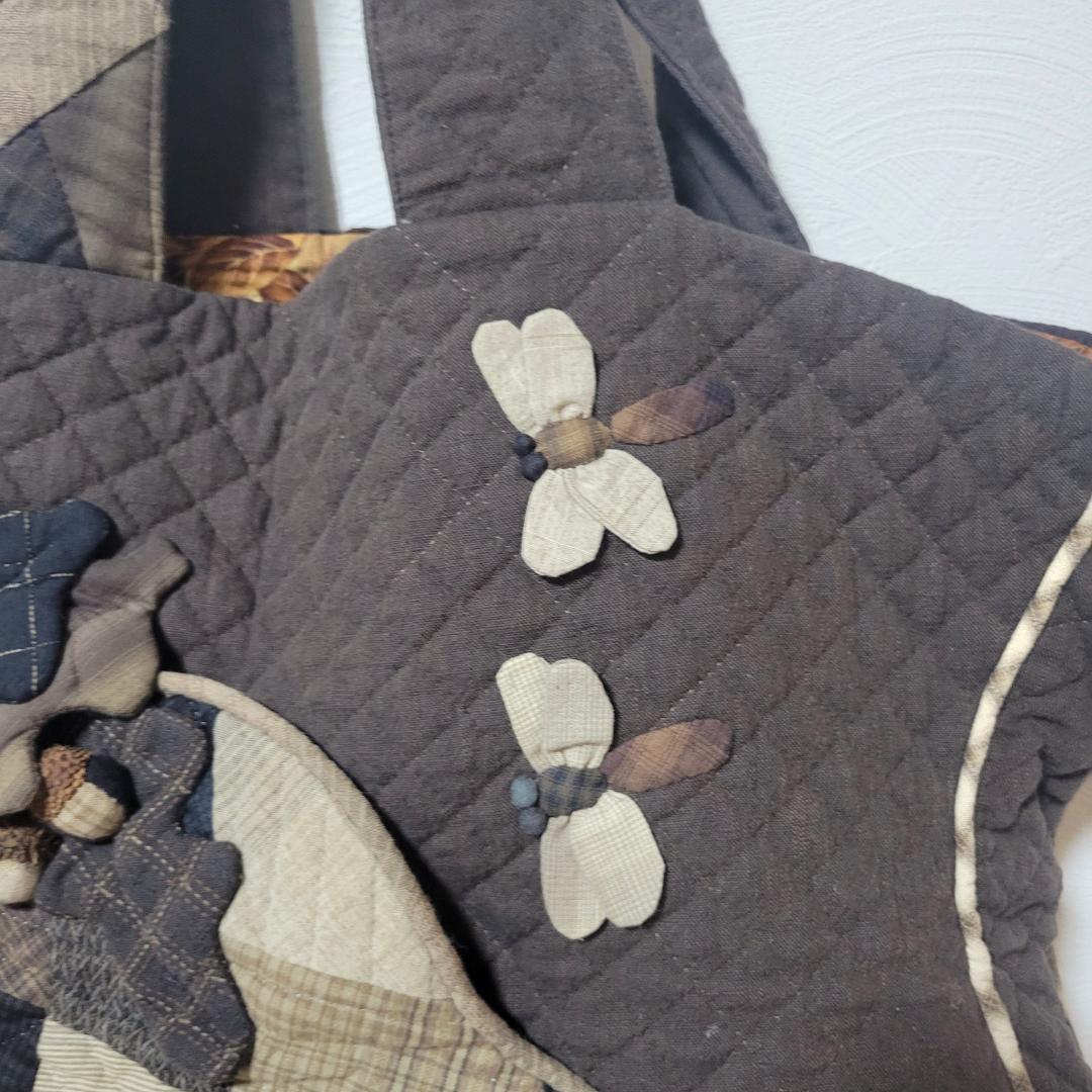 先染生地の創作バック　パッチワークバック　創作トートバック