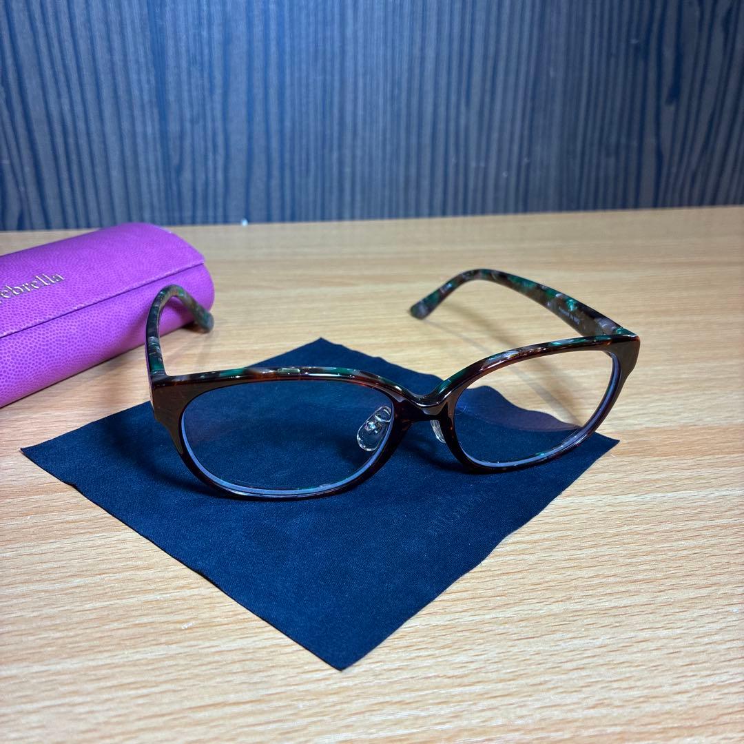 アイブレラ ブラウン　グリーン　サングラス 透明 軽量 EB-17　ケース付き②