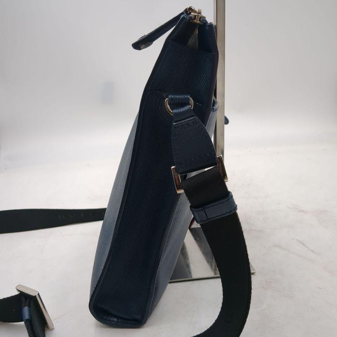 美品 ブルガリ ブルガリマン ショルダー バッグ メッセンジャー ネイビー