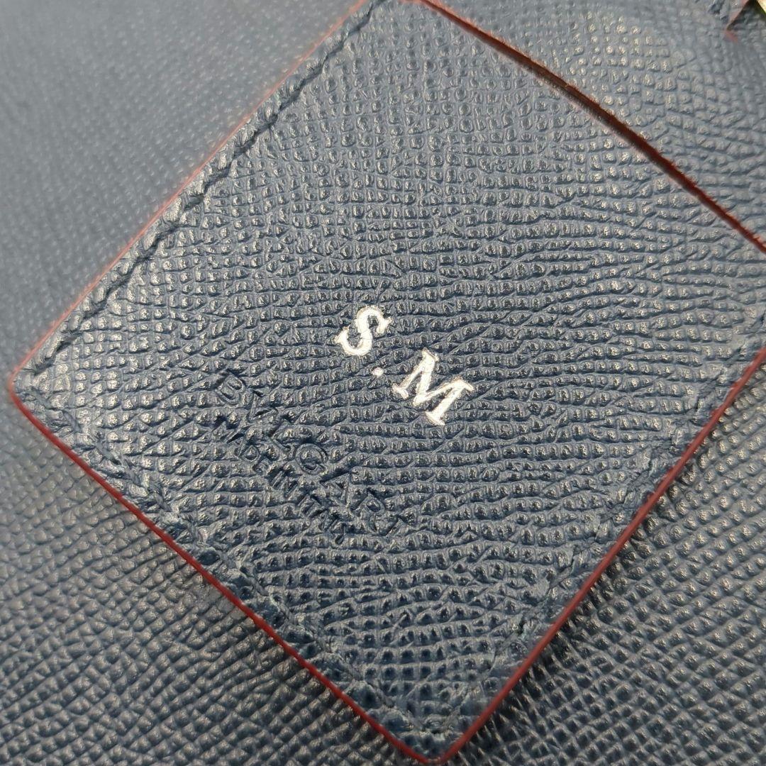 美品 ブルガリ ブルガリマン ショルダー バッグ メッセンジャー ネイビー