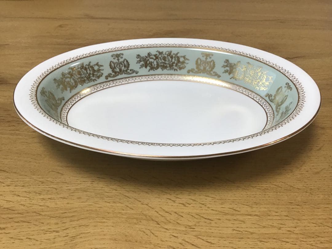 【myne様】3枚 コロンビア セージグリーン オーバルプレート