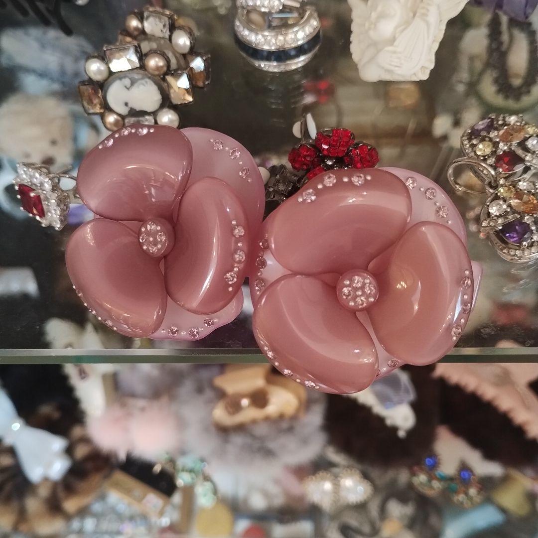 ②ー1 入手困難➠➠アレクサンドルドゥパリスワロフスキーパープル双子カメリア