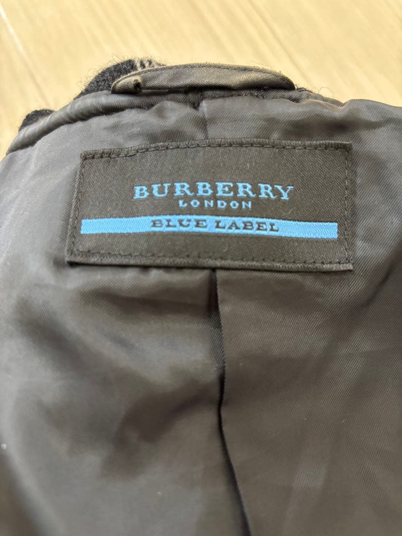 [Burberry]フード付きチェック柄ダッフルコート