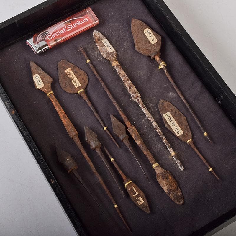 中国　古鉄　漢時代・明時代など　鏃　矢尻　10点まとめて　V　R8457