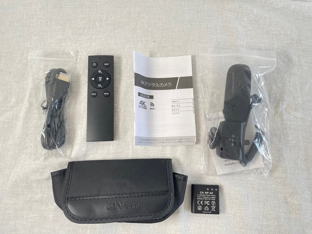 4K Ultra HD ビデオカメラ 外部マイク付き
