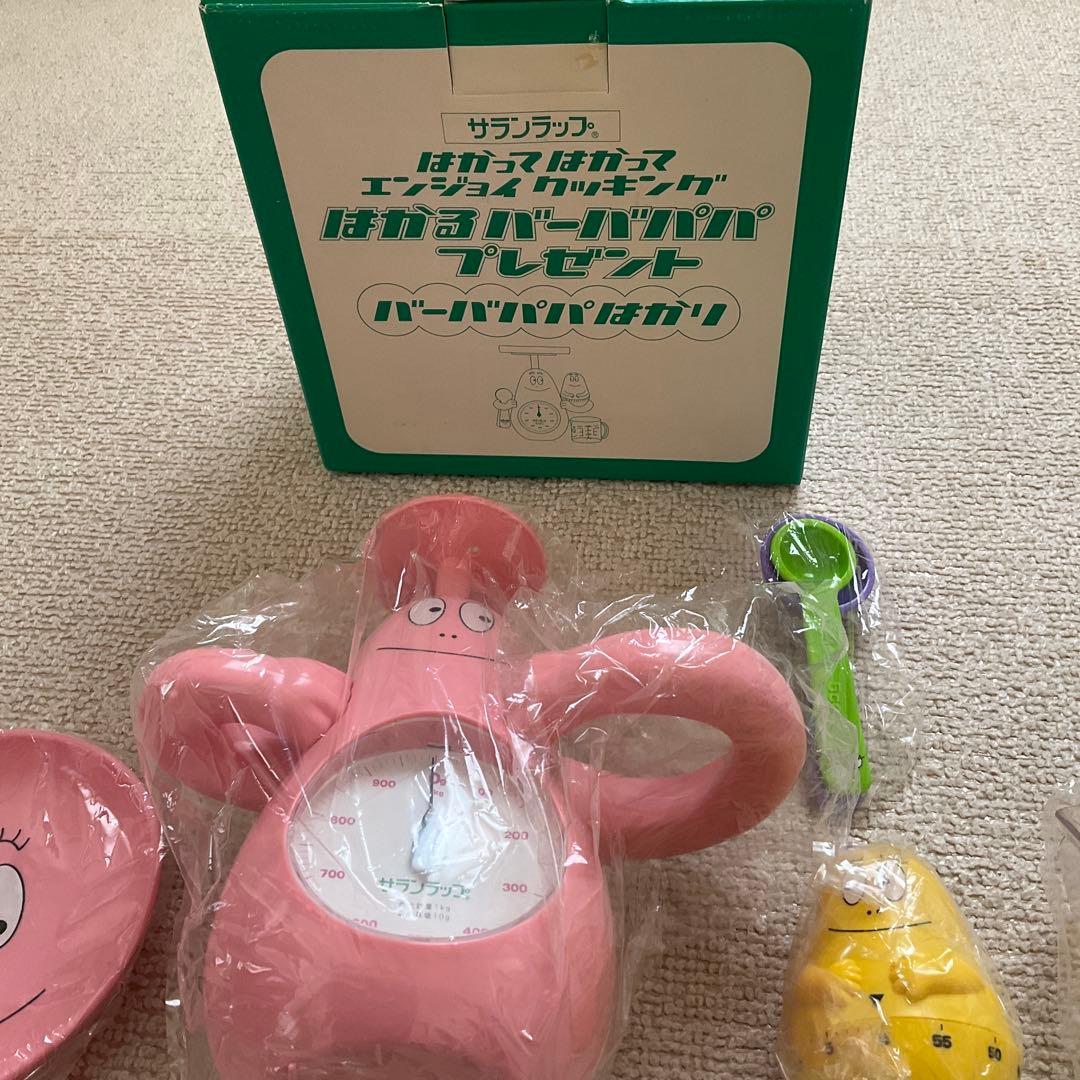 はかってはかってエンジョイクッキング　はかるバーバパパはかり　サランラップ非売品