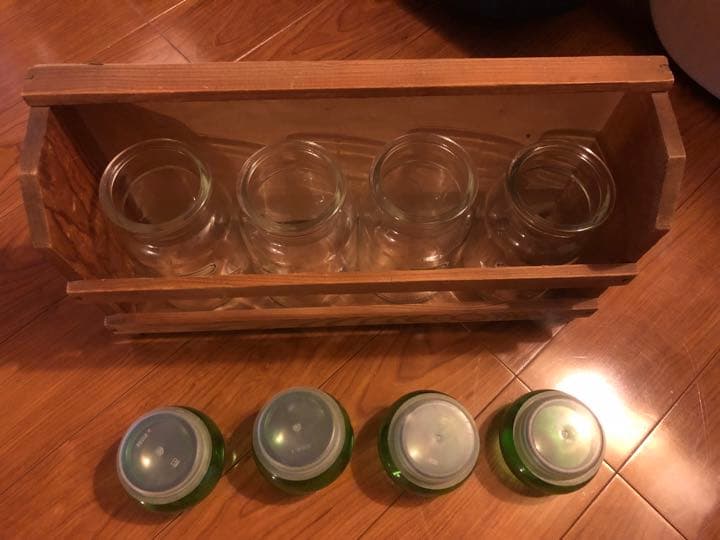 ビンテージ　調味料入れ　キャニスター　4個セット　アンティーク　ベルギー