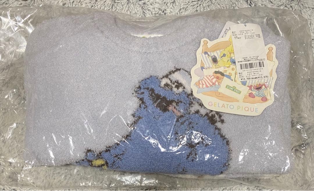 【90-100】 ジェラート ピケ SESAME STREET KIDS ブルー