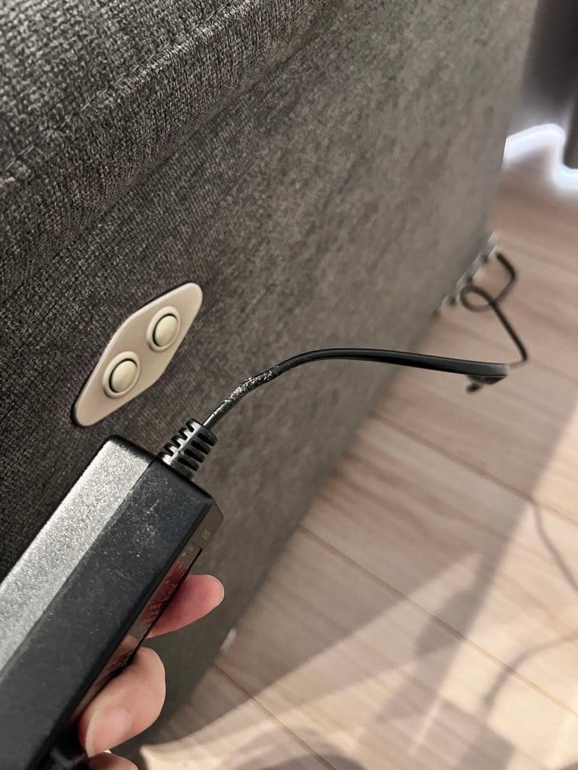 【値下げ中】グレー 3人掛けリクライニングソファ