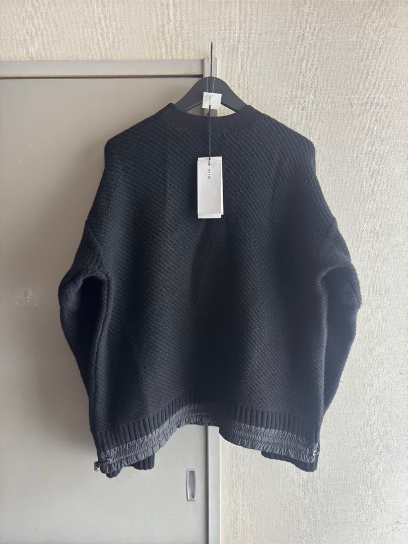 【美品】SACAI WOOL KNIT PULLOVER