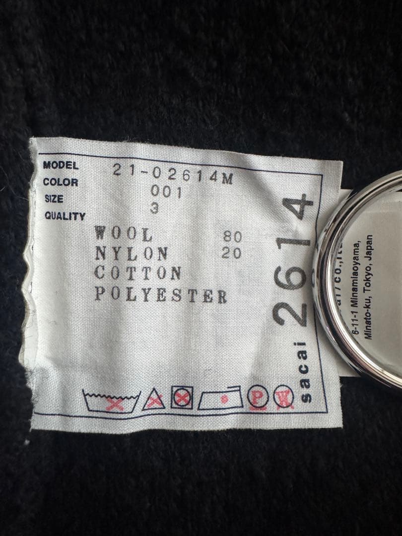 【美品】SACAI WOOL KNIT PULLOVER