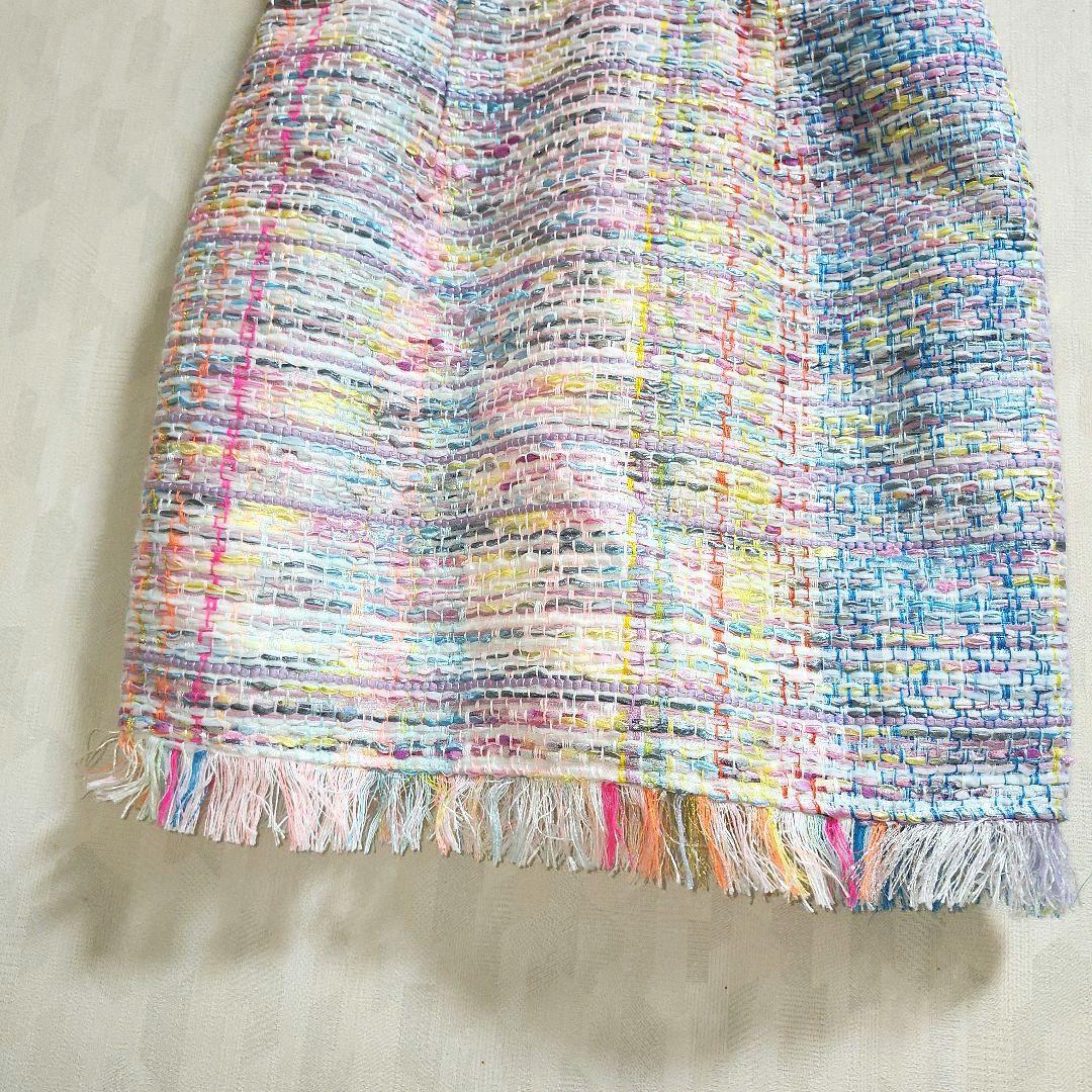 ⭐NA☆⭐エミリアウィズ　ミニワンピース　ツイードノースリーブドレス 　M