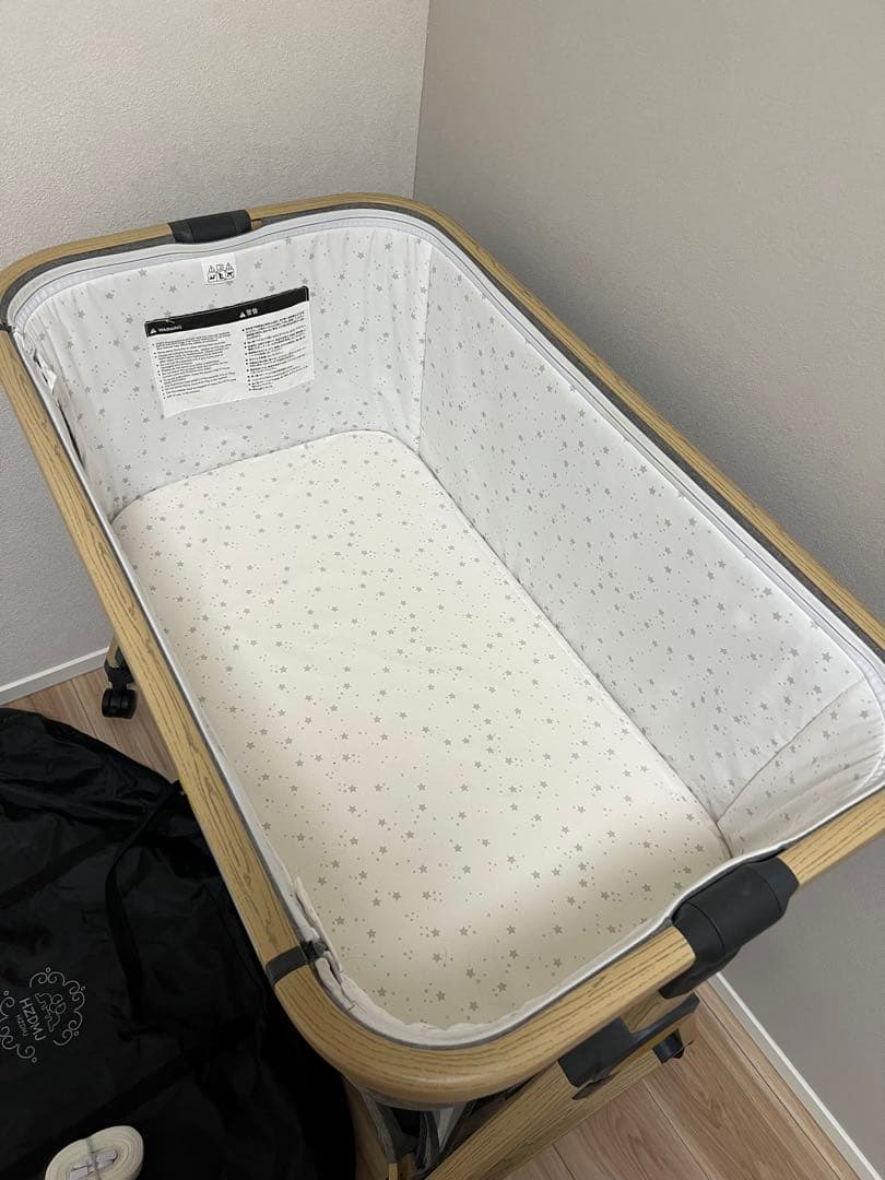 HZDMJ ベビーベッド ライトグレー