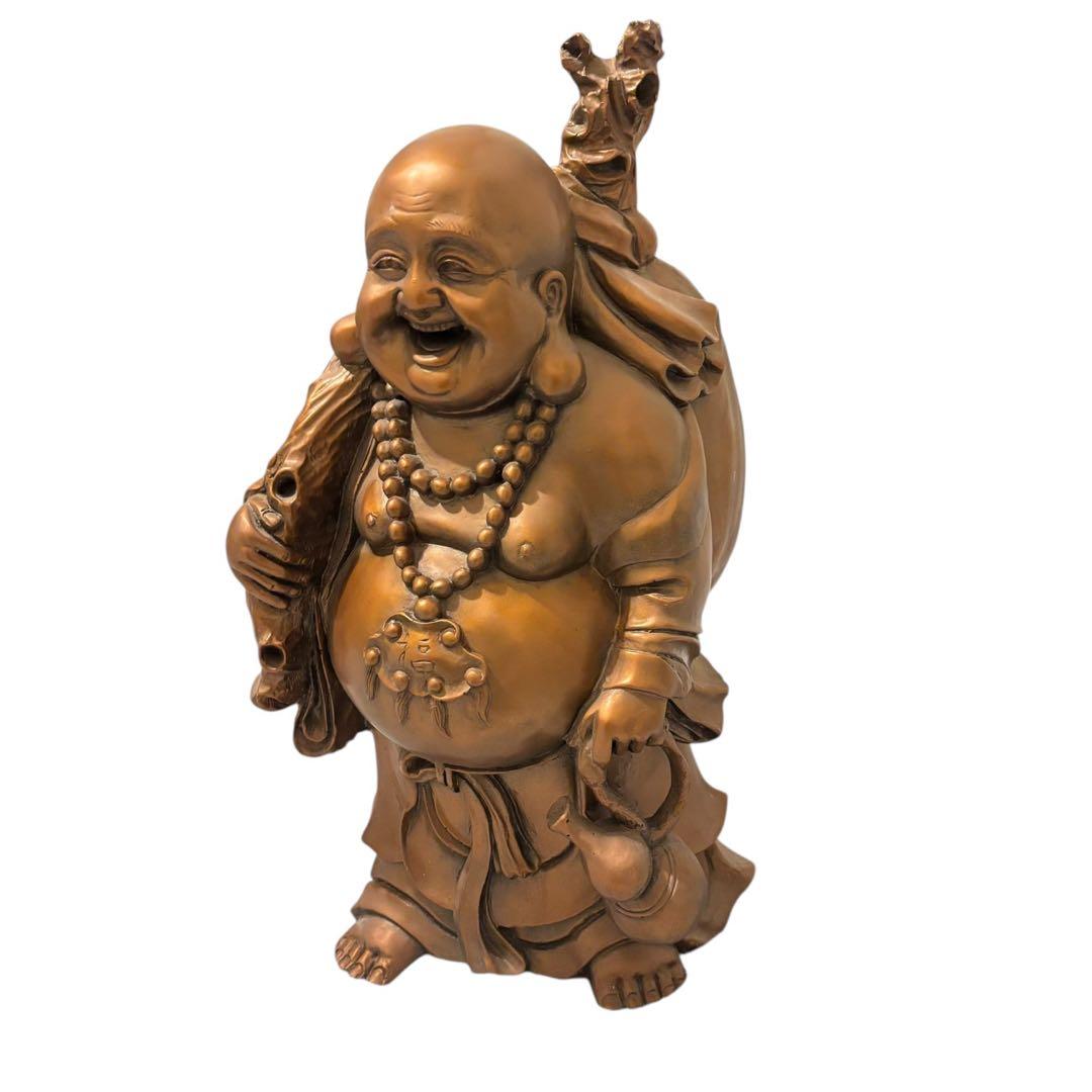 【美品】七福神 財運を呼ぶ布袋尊 大型 重厚像 商売繁盛 縁起物 守り神クラス