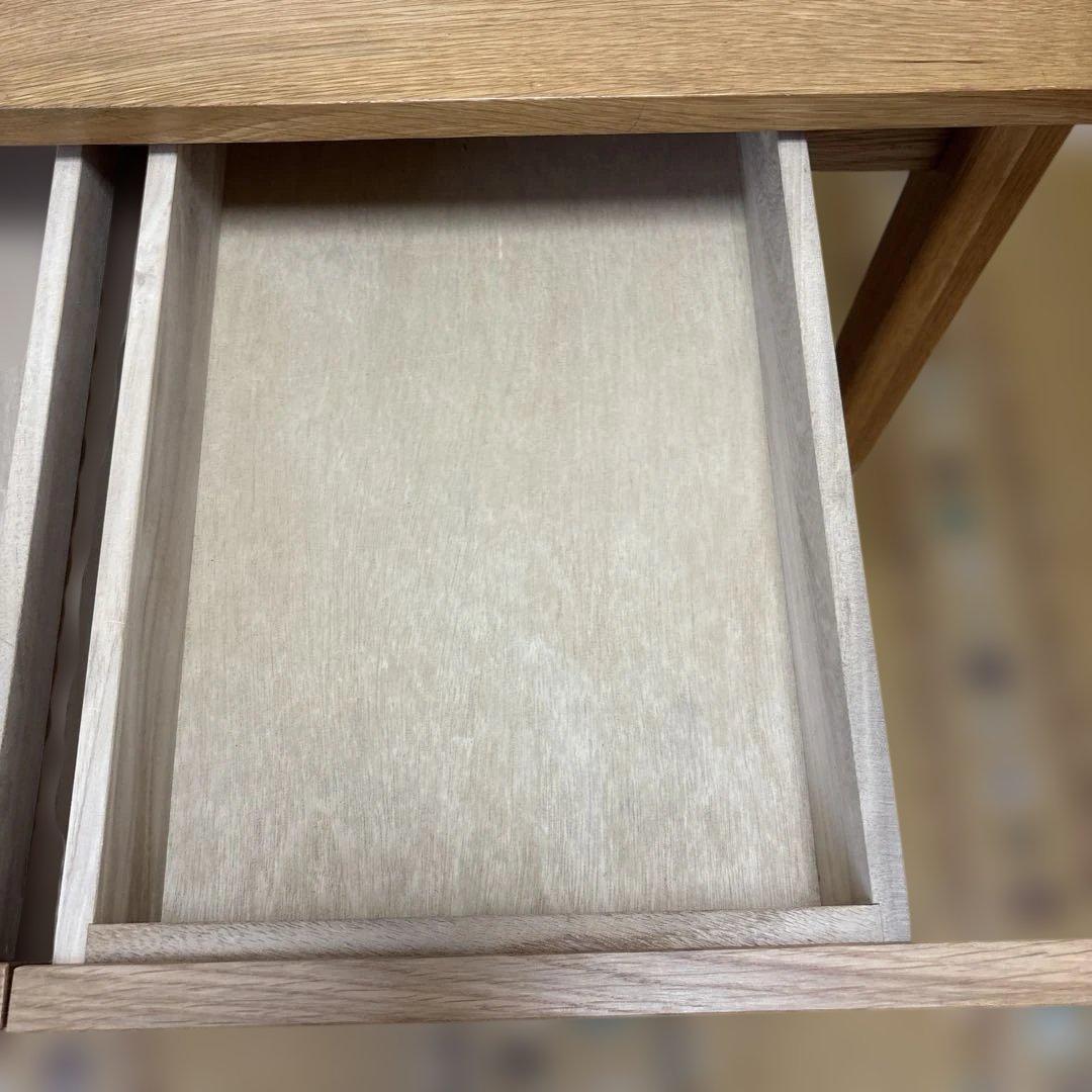 無印良品　学習机　オーク材