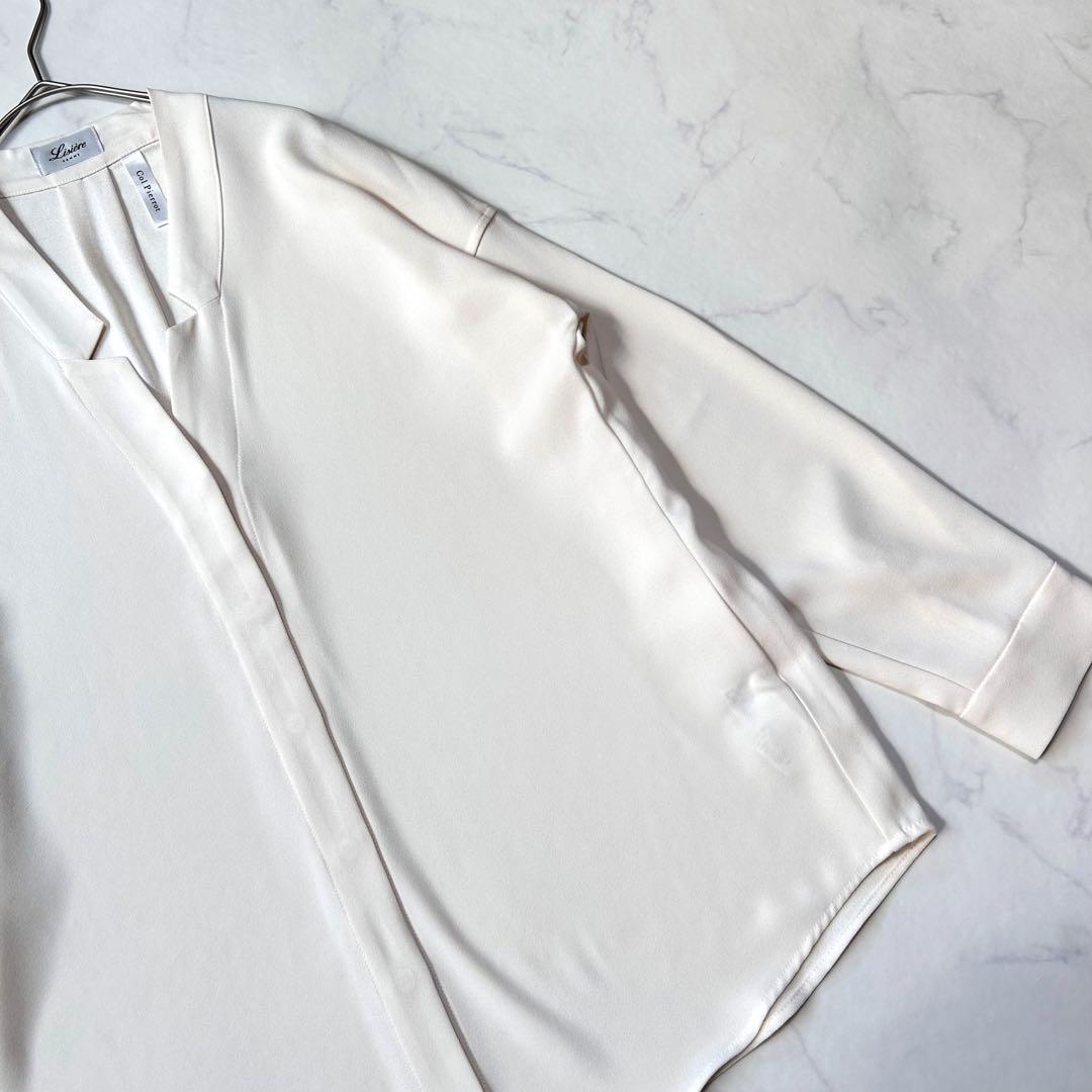 未使用級 リジエール ×コルピエロ Vネック とろみ ブラウス 定価 3.4千円