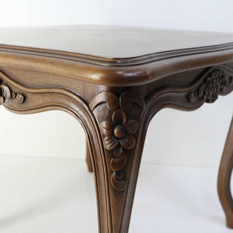 値下げ不可 イタリア製 アンティーク サイドテーブル 猫脚 彫刻 マイナスネジ