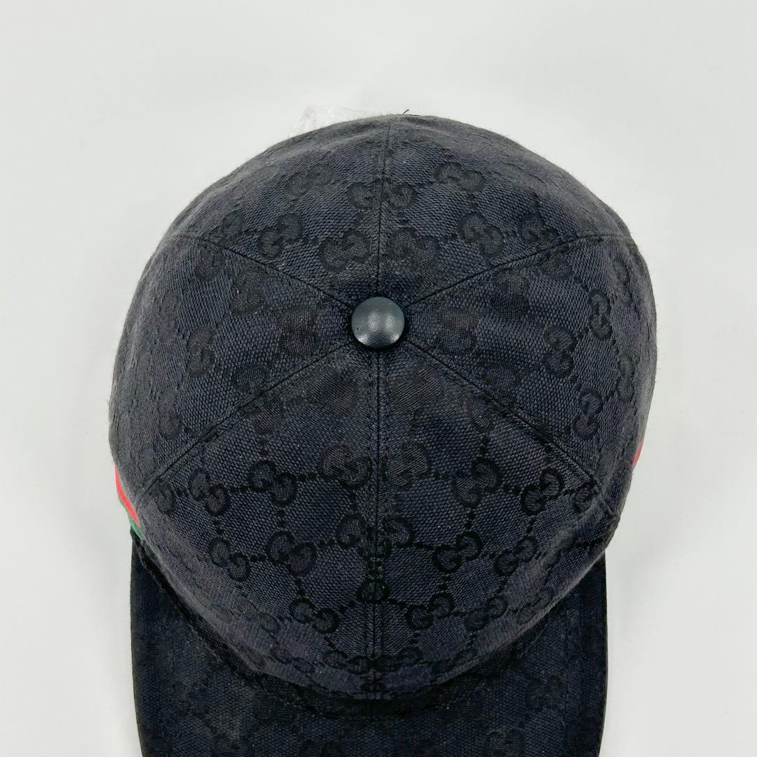 美品✨グッチ キャップ シェリー GG キャンバス ブラック Lサイズ