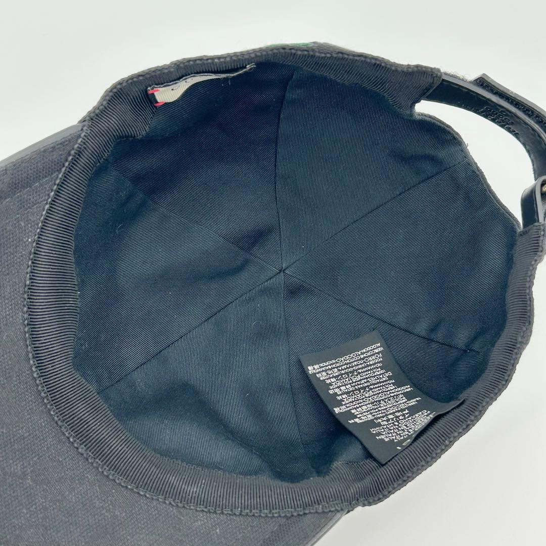 美品✨グッチ キャップ シェリー GG キャンバス ブラック Lサイズ