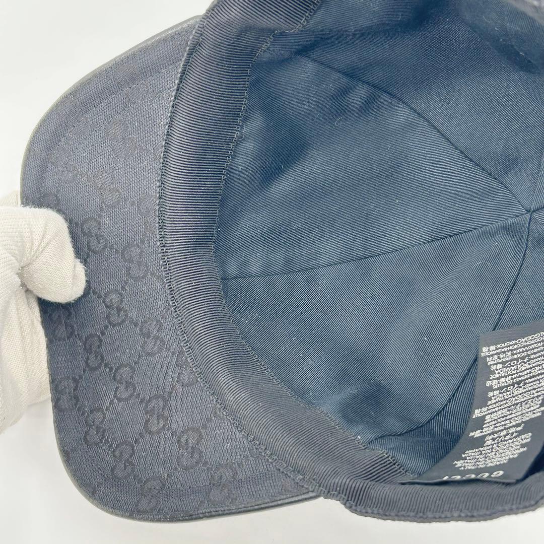 美品✨グッチ キャップ シェリー GG キャンバス ブラック Lサイズ