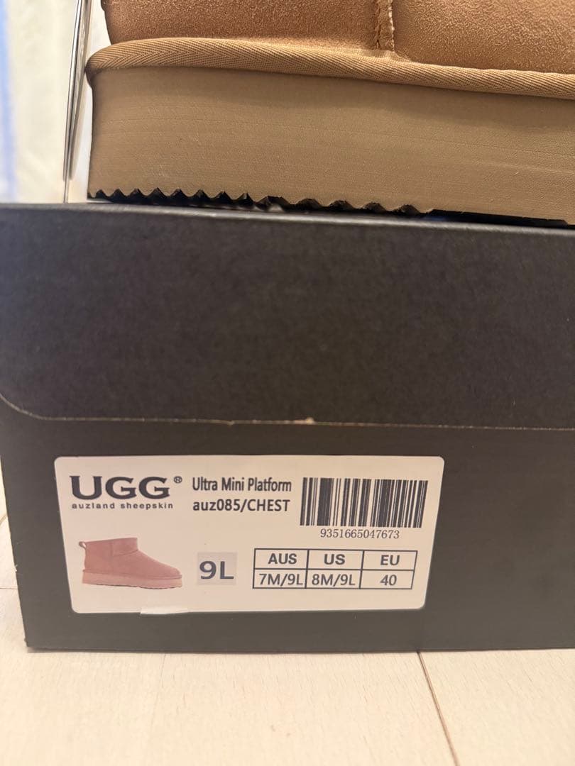 新品未使用 UGG ウルトラミニ プラットフォーム チェスナット EU40 箱付