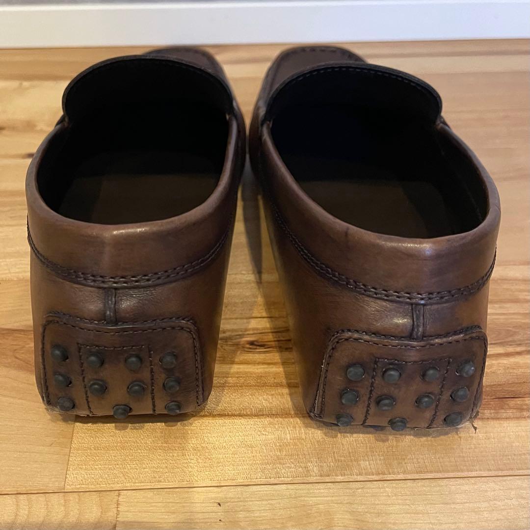 TOD'S トッズ ドライビングシューズ レザー 本革 茶 ブラウン 27.5