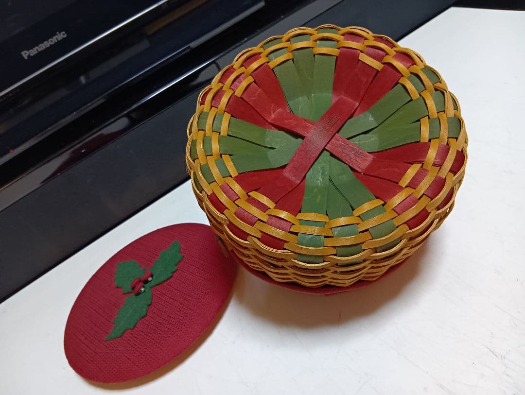 ロンガバーガーバスケット　クリスマスバスケット　アンティーク　かご