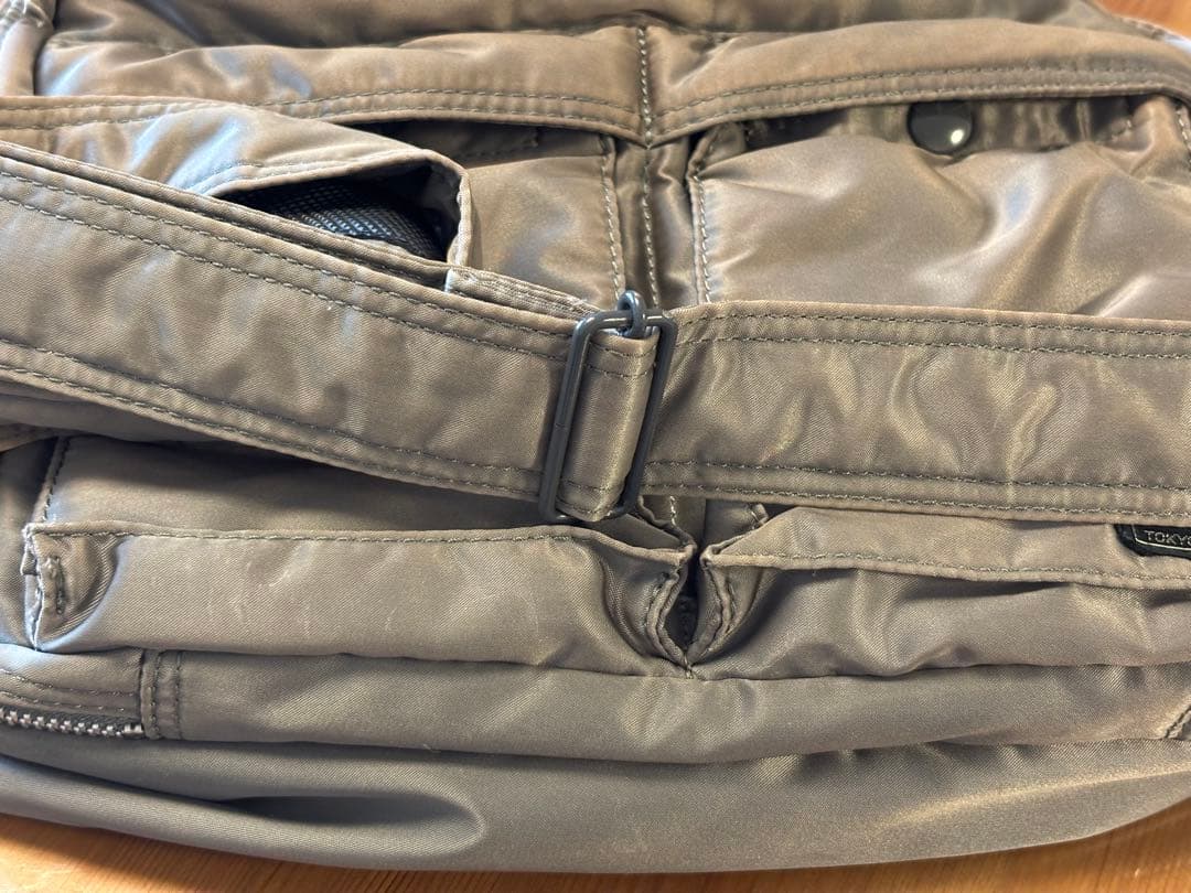 希少 PORTER タンカー ショルダーバッグシルバーグレー 2層式 廃盤品