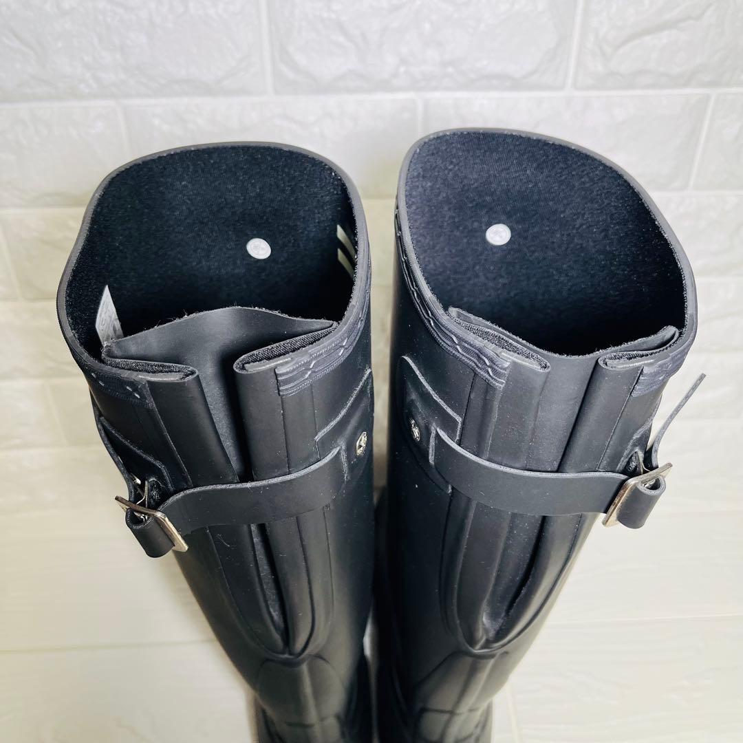 【極美品】HUNTER レインロングブーツ ブラック UK6 25cm 長靴