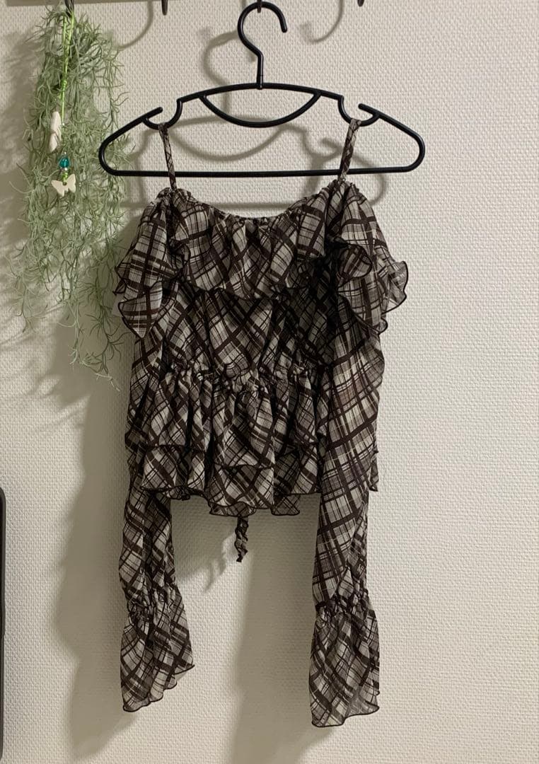 【MOUSSY】 LIMITED 2WAY RUFFLE BLOUSE