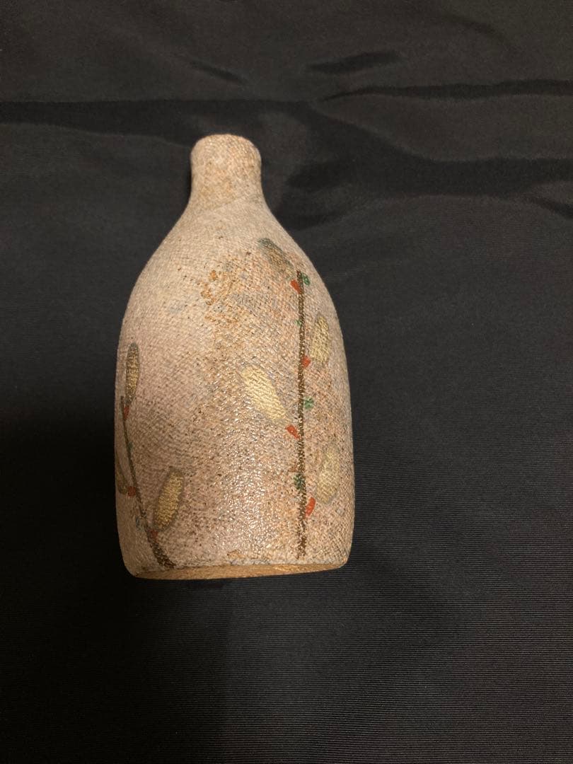 【共箱・落款】日展会員 伊藤東彦 益子焼 布目象嵌徳利「猫柳」静謐なる芸術品