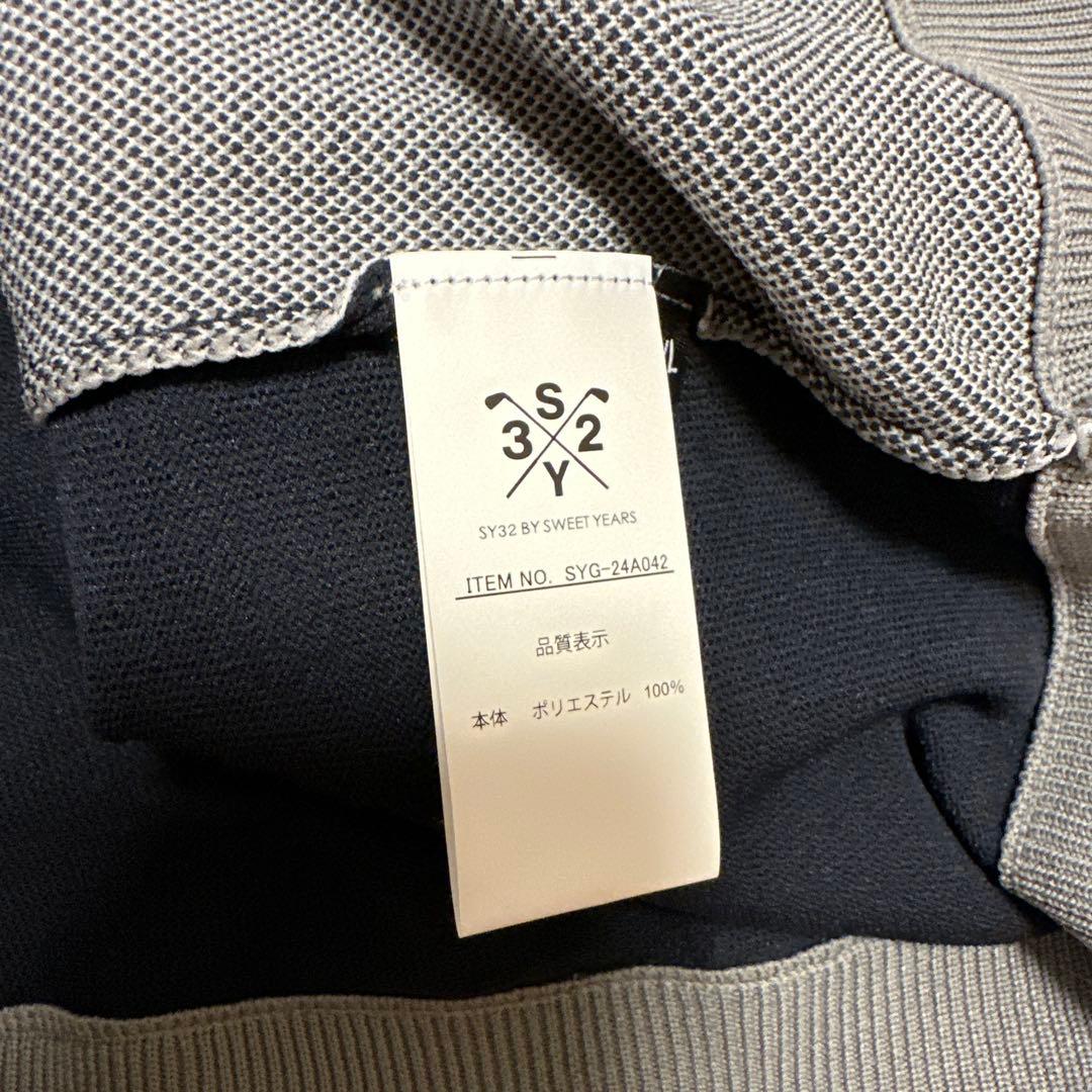 ロゴ　クルーネック　セーター　ニット　メンズ　XL ネイビー　新品タグ付き　秋冬