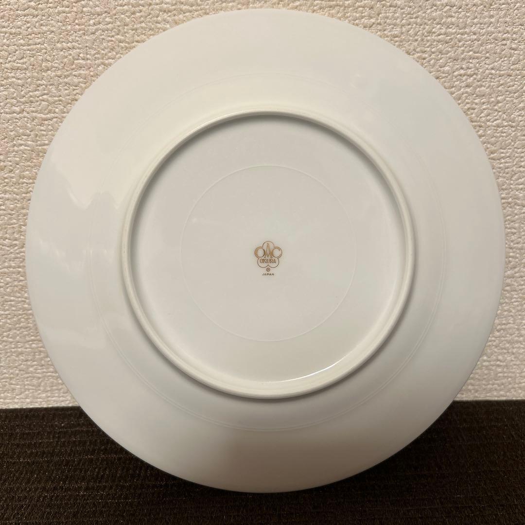 大倉陶園　クラウン　エンボス　デザートプレート　　20cm