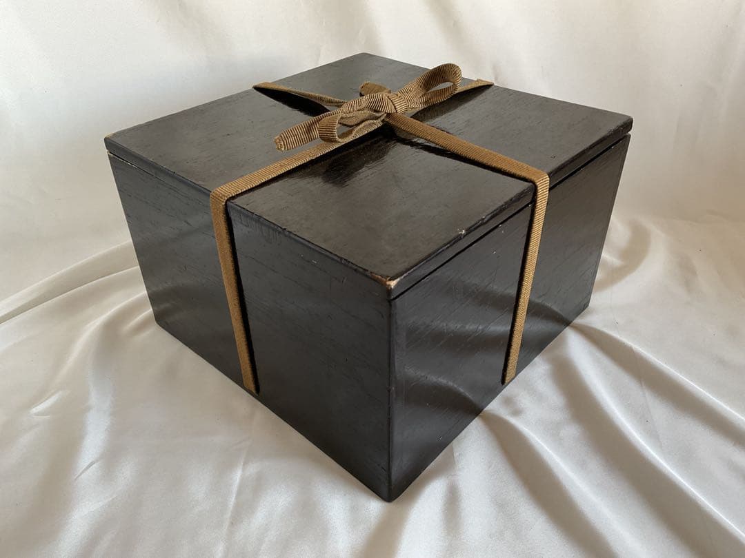 古い「金・銀泥と貝螺鈿の銘各盆5客」/光琳蒔絵