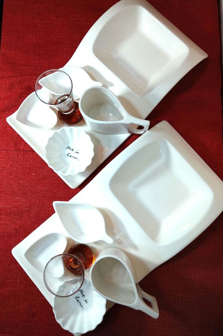 ♥パーティー用に♥デラックス使用オンリーワンウエーブ長皿６種盛2組