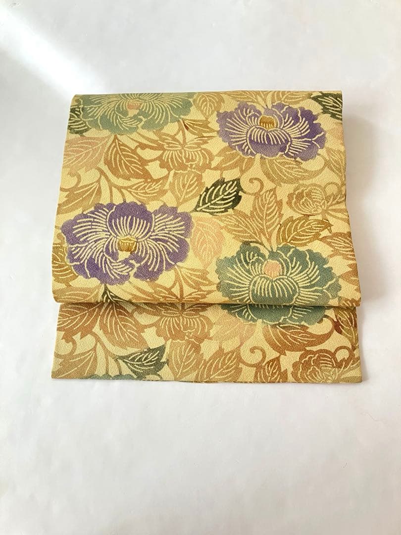 型染め花唐草の名古屋帯