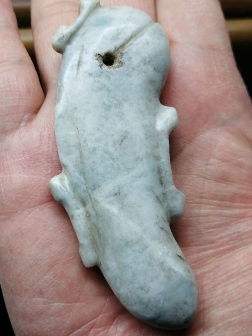 【竹田城】古墳期『糸魚川翡翠勾玉』出土品　超特大勾玉　9.0cm子持勾玉