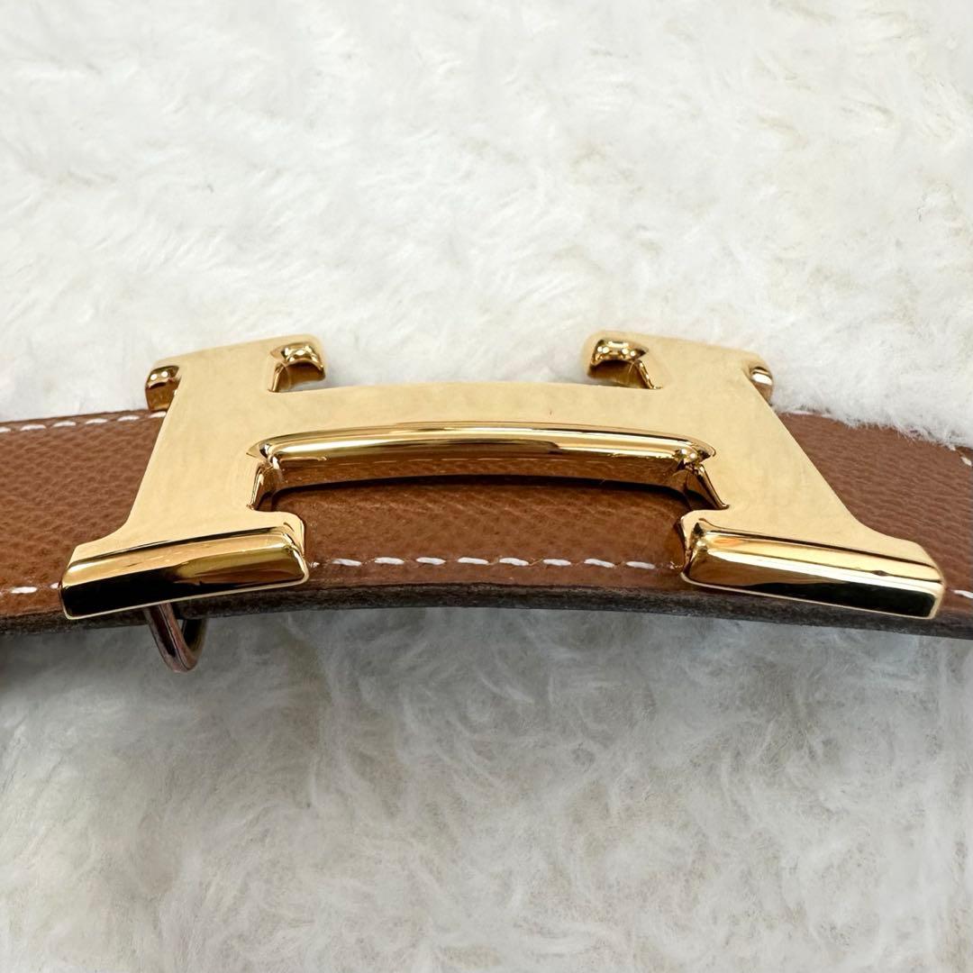 HERMES エルメス コンスタンス ベルト Ｈロゴ レディース ブラウン 65