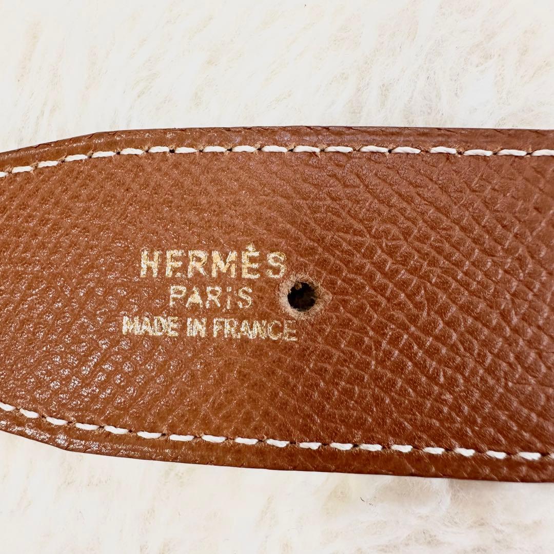 HERMES エルメス コンスタンス ベルト Ｈロゴ レディース ブラウン 65