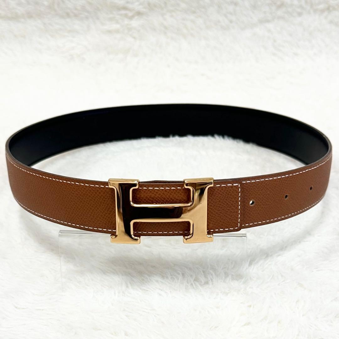 HERMES エルメス コンスタンス ベルト Ｈロゴ レディース ブラウン 65