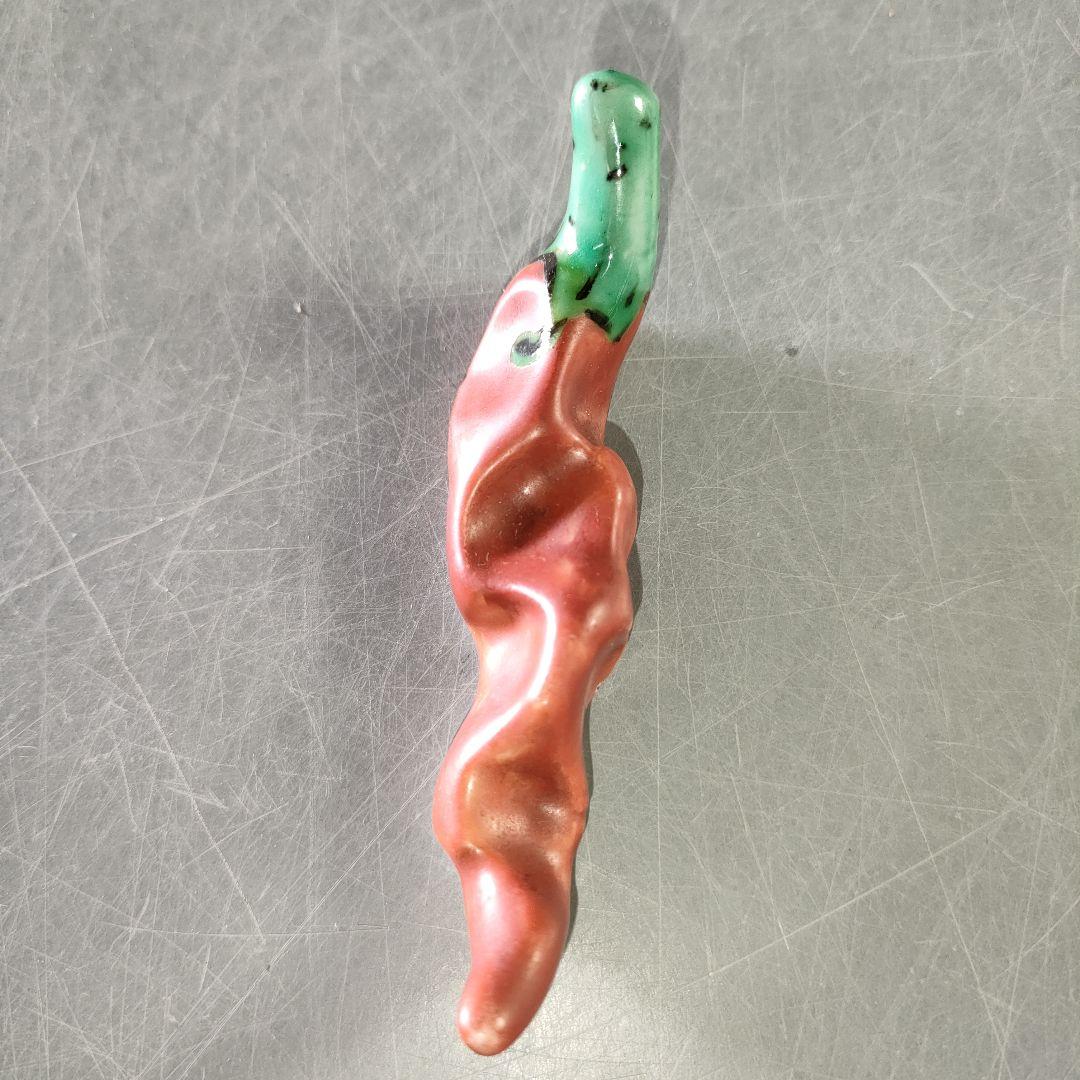 A1202-5/九谷焼/須田菁華/色絵唐辛子箸置5客/共箱/和食器/懐石道具/