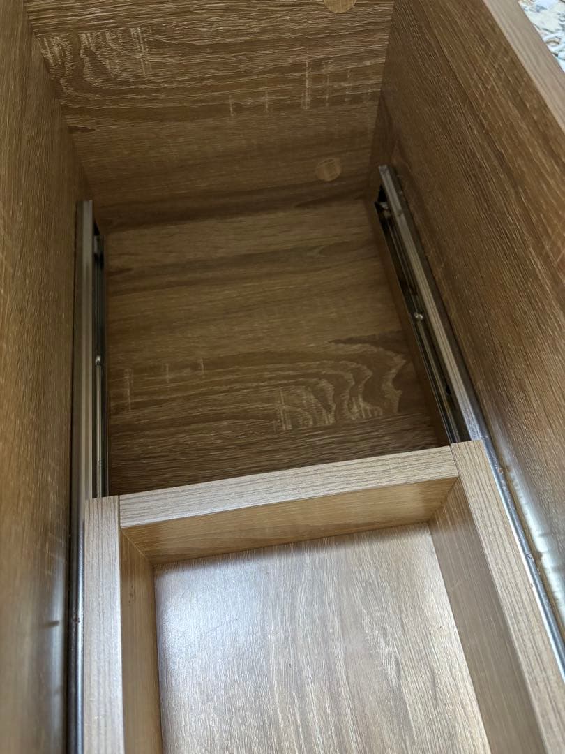 ロウヤ 収納付きドレッサー オーク色