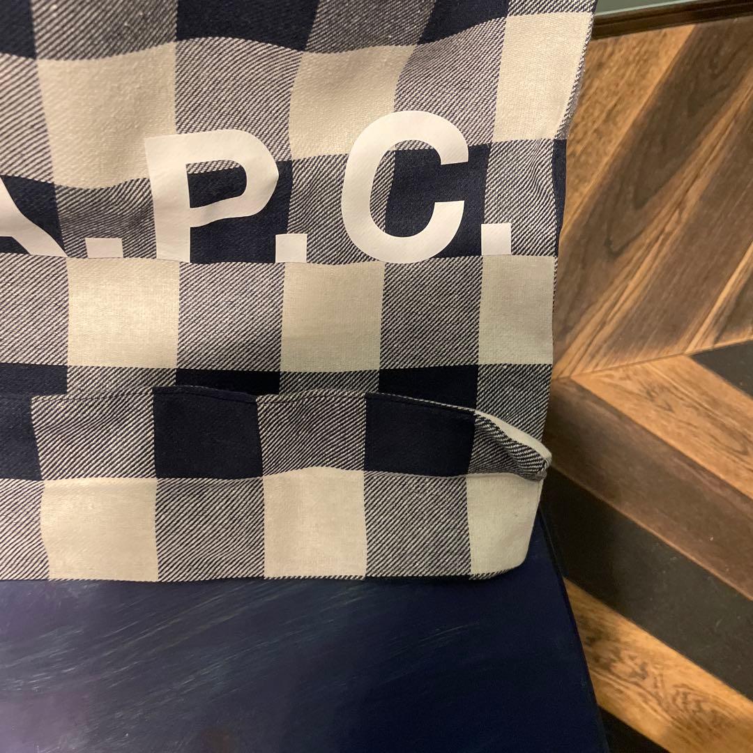 A.P.C. チェック柄 エコバッグ新品