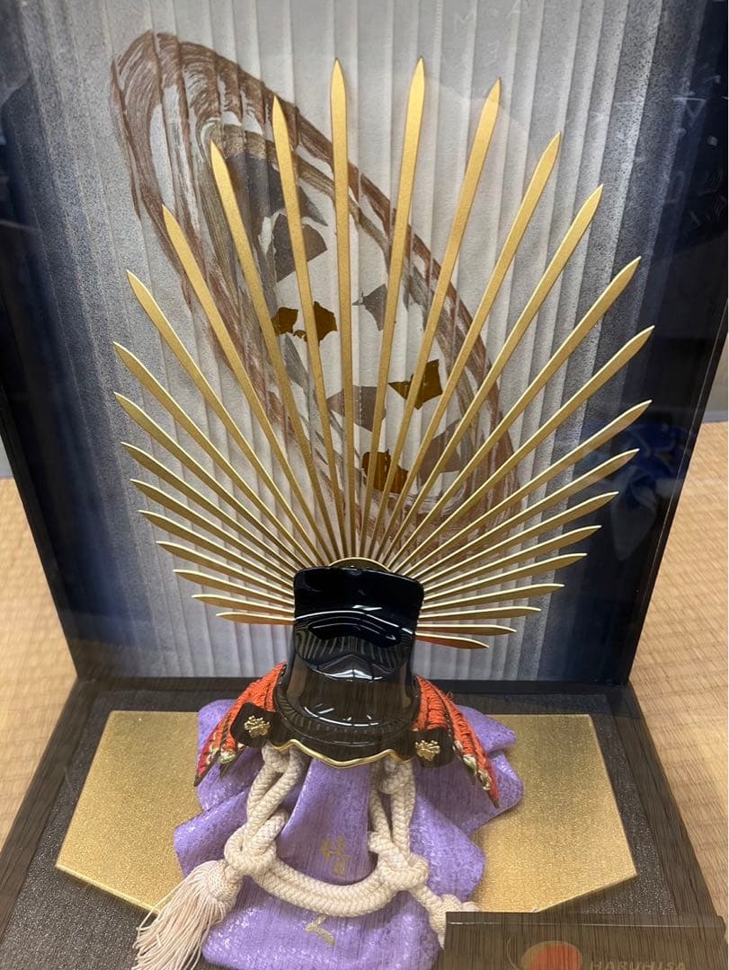 新品　兜飾り 五月人形 兜 端午の節句　ガラスケース飾り