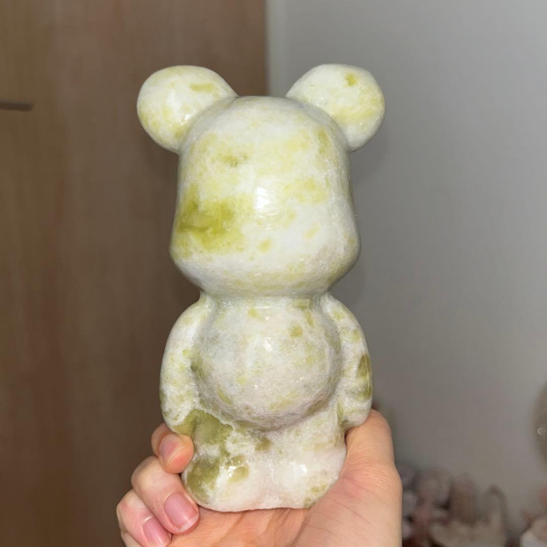 グリーンジェイド クマちゃん bigサイズ 930g 天然石 置物